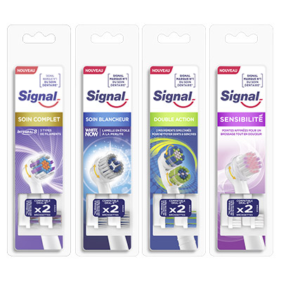 Signal Gamme Brossettes Compatibles BAD Electriques Oral B x2 